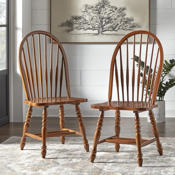 Lifestorey Kingsley Oversized Solid Wood Windsor Dining Chair - On