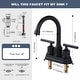 preview thumbnail 22 of 21, WOWOW 4 in. Centerset Double Handle Bathroom Faucet with Drain Kit Included
