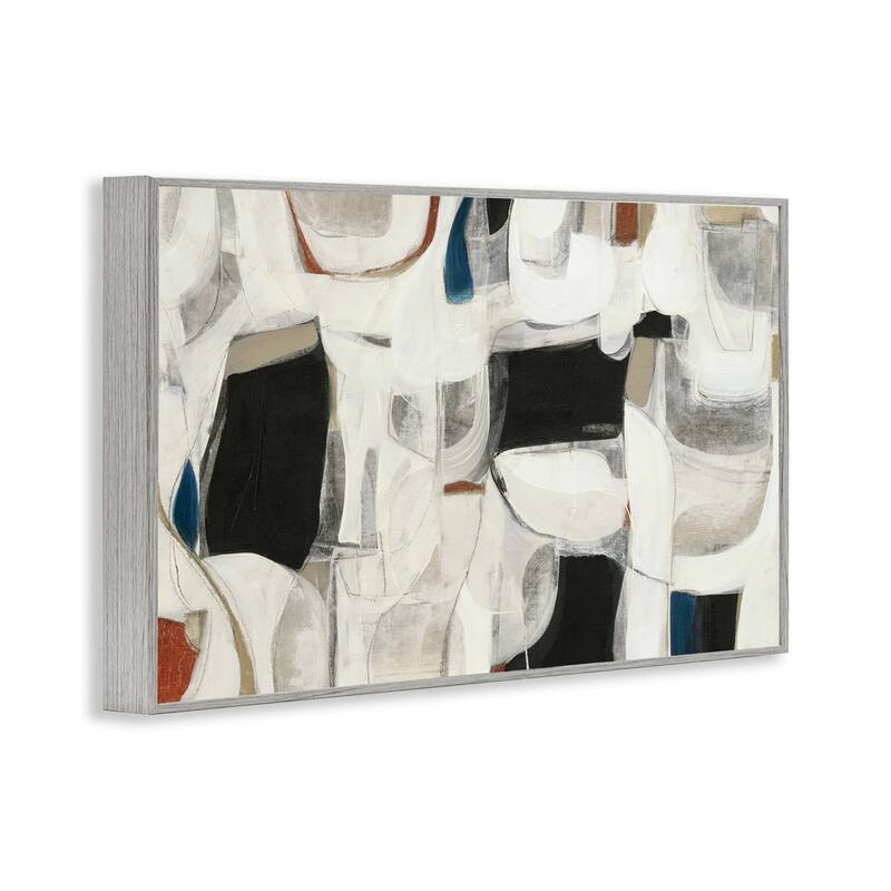 Stupell Dynamic Earthy Shapes Framed Giclee Art Design By Kippi Leonard