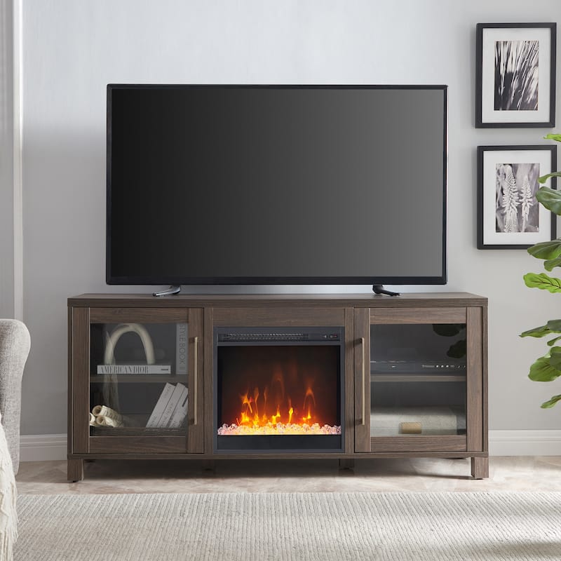 Quincy TV Stand with Fireplace Insert