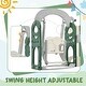 preview thumbnail 15 of 65, 5 in 1 Toddler Slide and Swing Set - Indoor & Outdoor Kids Playground Climber with Telescope - 71.6'' L x 56.3'' W x 45.2'' H
