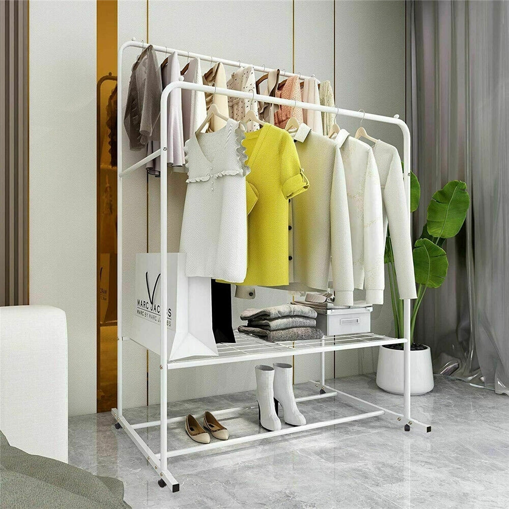 Rolling Garment Rack Clothes Metal Stand Shelf On Sale Bed Bath Beyond 35279460