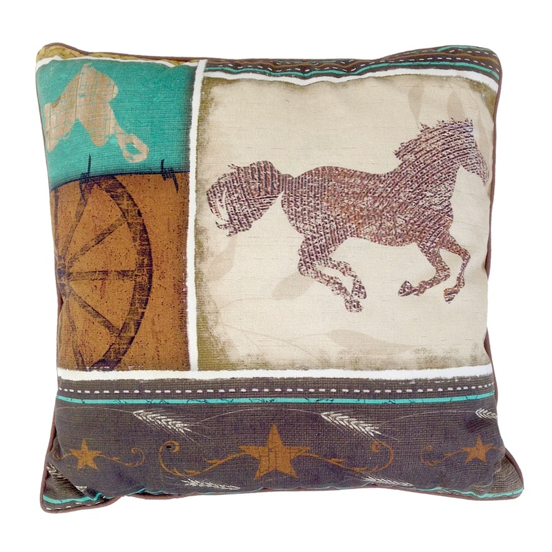 Horse Digital Print Throw Pillow