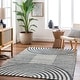 preview thumbnail 1 of 5, Sige Handmade Striped Modern Wool Area Rug Charcoal/Cream - 2' x 3'