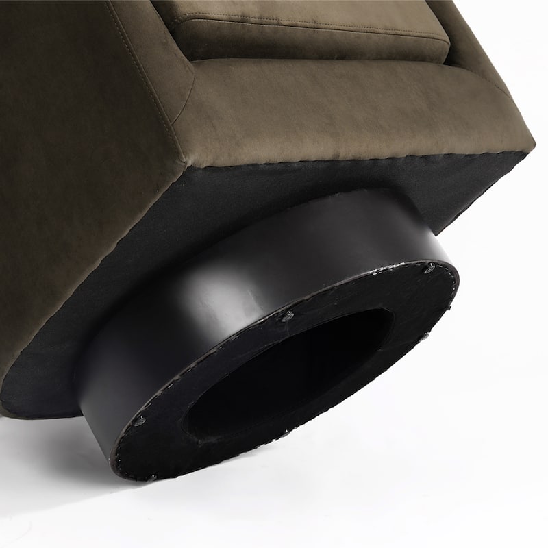 UIXE 360° Swivel Barrel Accent Chair Velvet Armchair For Living Room