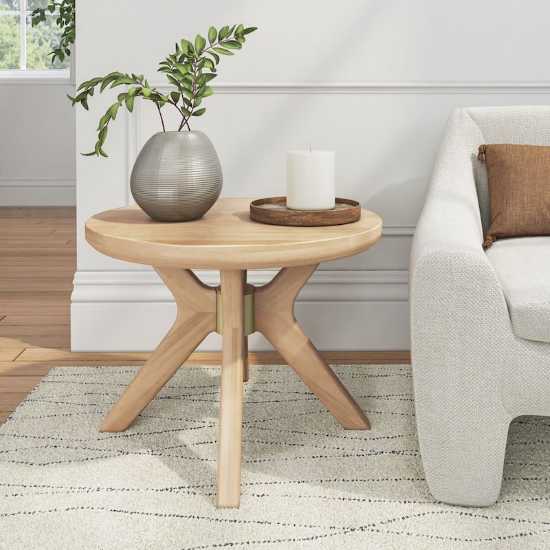 Plank and Beam Verso Round Side Table - 24"