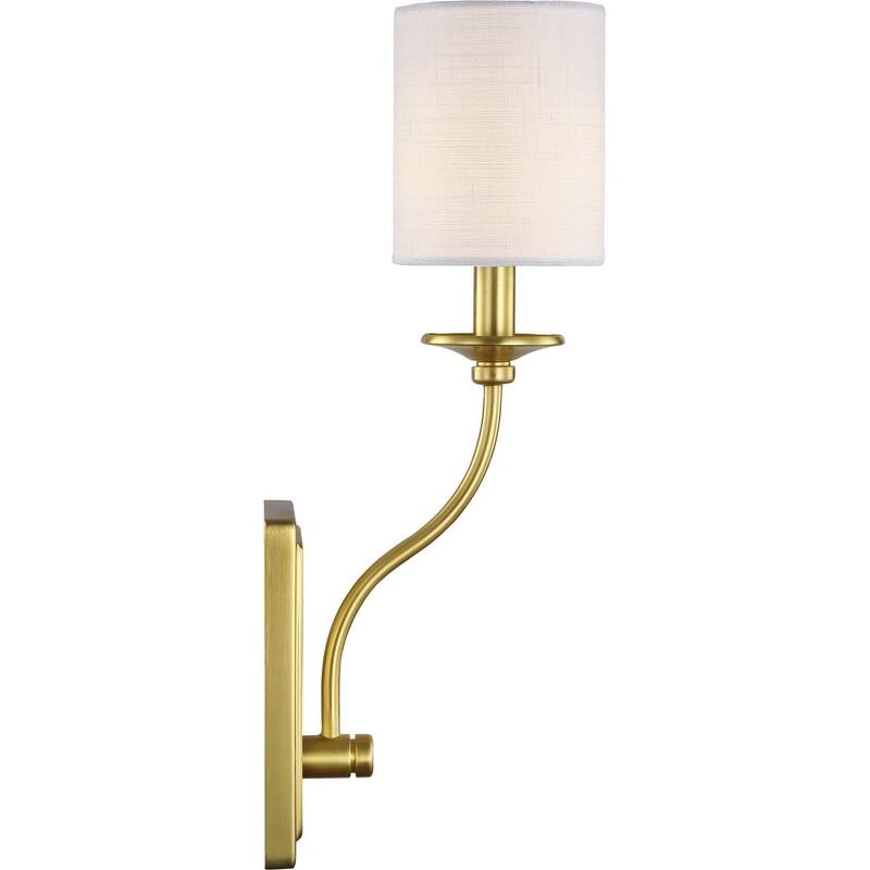 Bonita Collection Satin Brass One-Light Wall Sconce - 14.170" x 6.500" x 8.270"