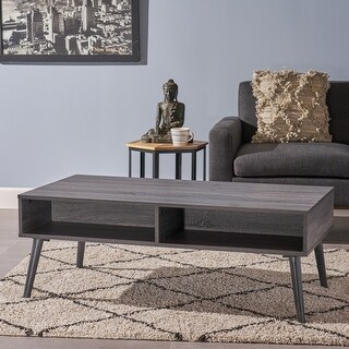 Mid Century Modern Faux Wood Overlay Coffee Table - Bed Bath & Beyond ...