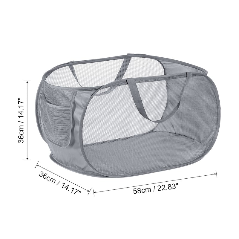 Laundry Hamper, Collapsible Laundry Baskets Laundry Bag - Grey