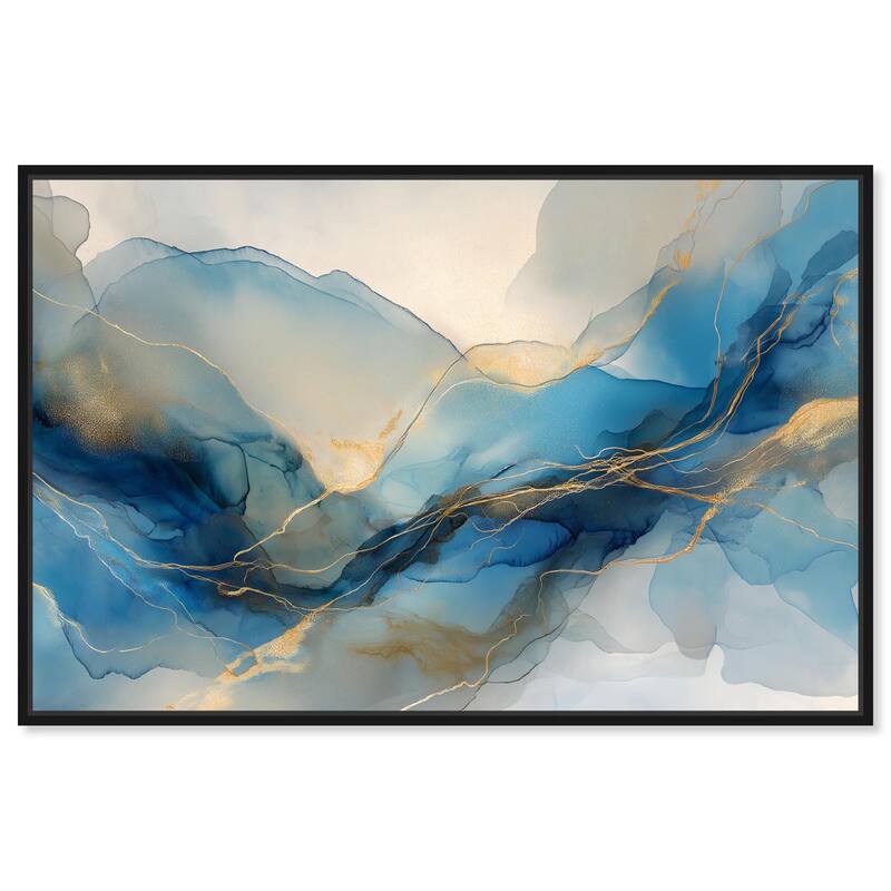 Postmodern Flow II Canvas by Art Remedy - 54" x 36" - Black