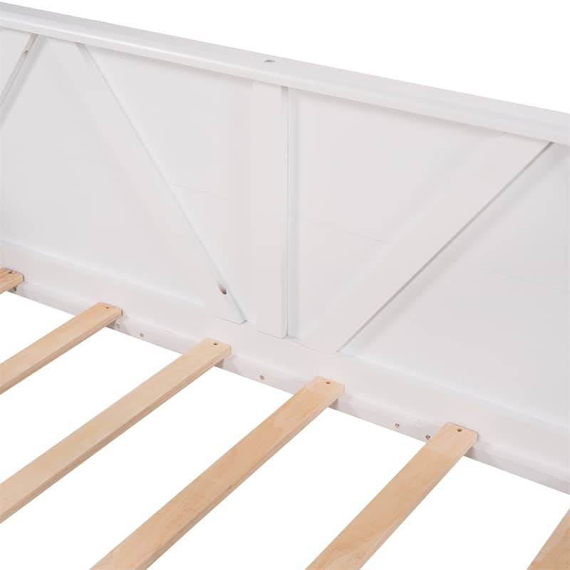 Merax Rustic Style Wood Daybed with Wood Slat Support