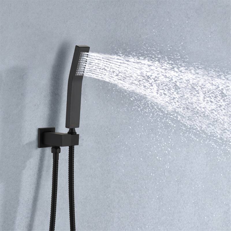 1-Spray Patterns with 2.5 GPM 16 in. Ceiling Mount Dual Shower Heads
