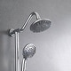 preview thumbnail 22 of 23, Wall Mounted Shower Faucet With Handheld Shower 6 Inch Rain Shower Head Combo Set Shower System With Slide Bar, NO VALVE