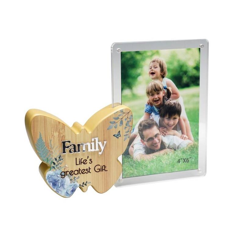 Butterfly With Text And Clear Photo Frame- Family Photo Frame
