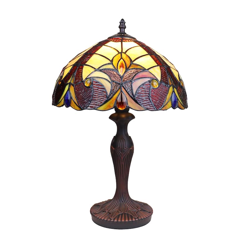 Tiffany Style Victorian Design 1-light Dark Bronze Table Lamp