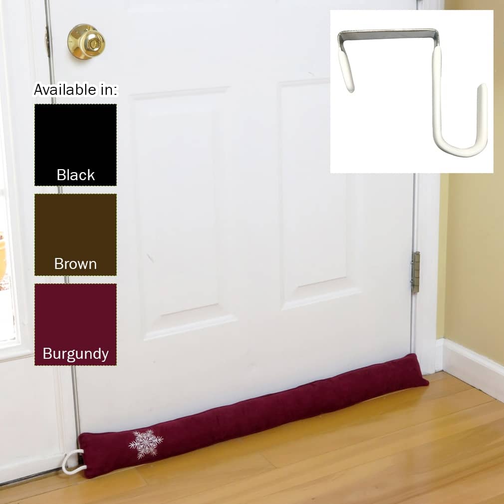 Evelots Door Draft Stopper-36 Inch-With Over the Door Hook-Heat In-3 Color
