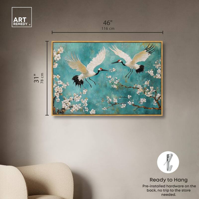 Gentle Tiger Nap Canvas Elegant Birds by Art Remedy