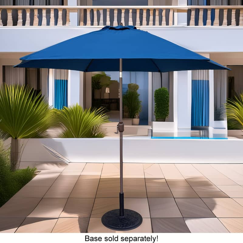 Tropishade 9 ft. Aluminum Bronze Patio Umbrella, Blue cover