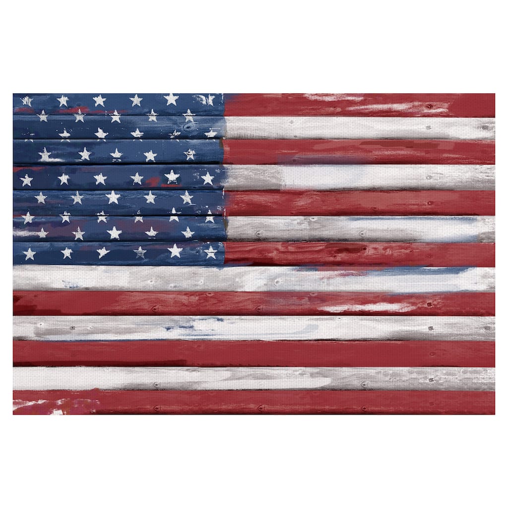 Shiplap Allegiance I by Studio Arts Canvas Art Print