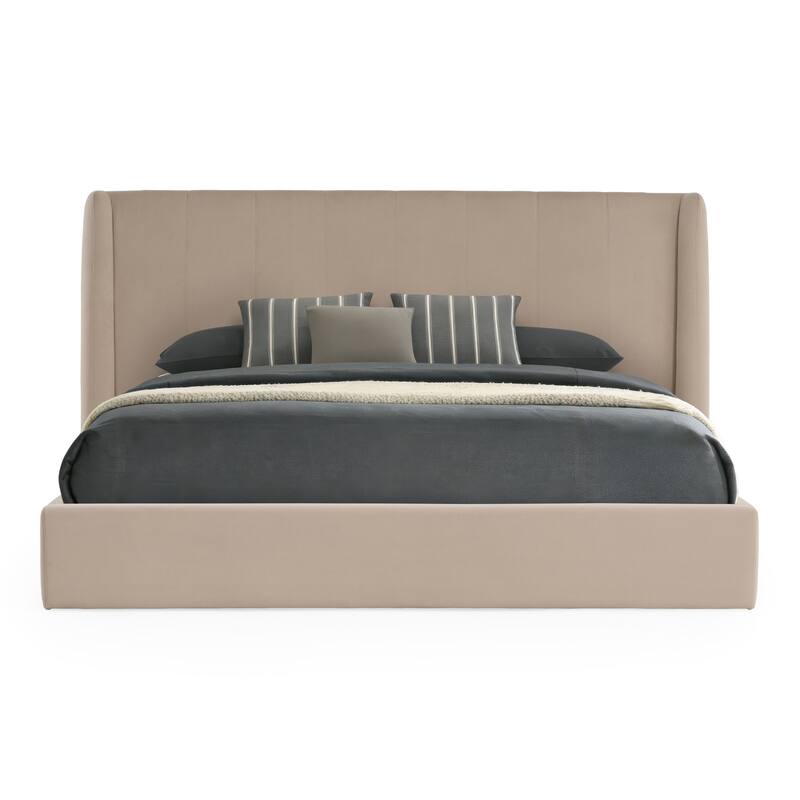 Modrest Kiro Modern Tan Fabric Bed