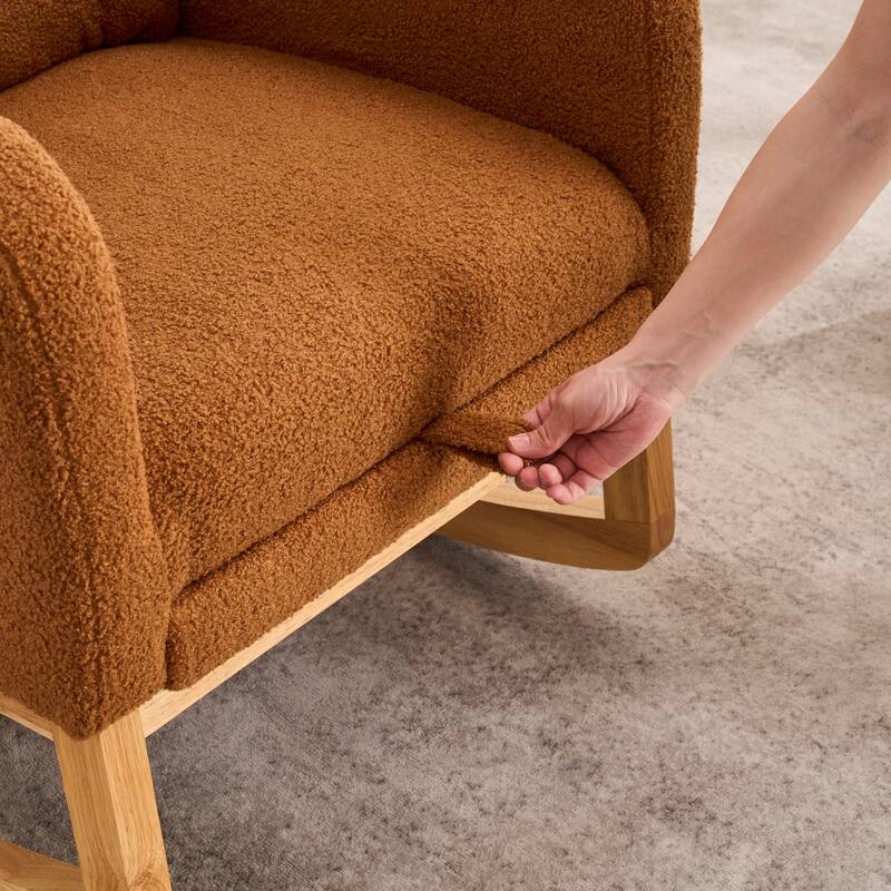 Accent High Back Rocking Chair with Footrest