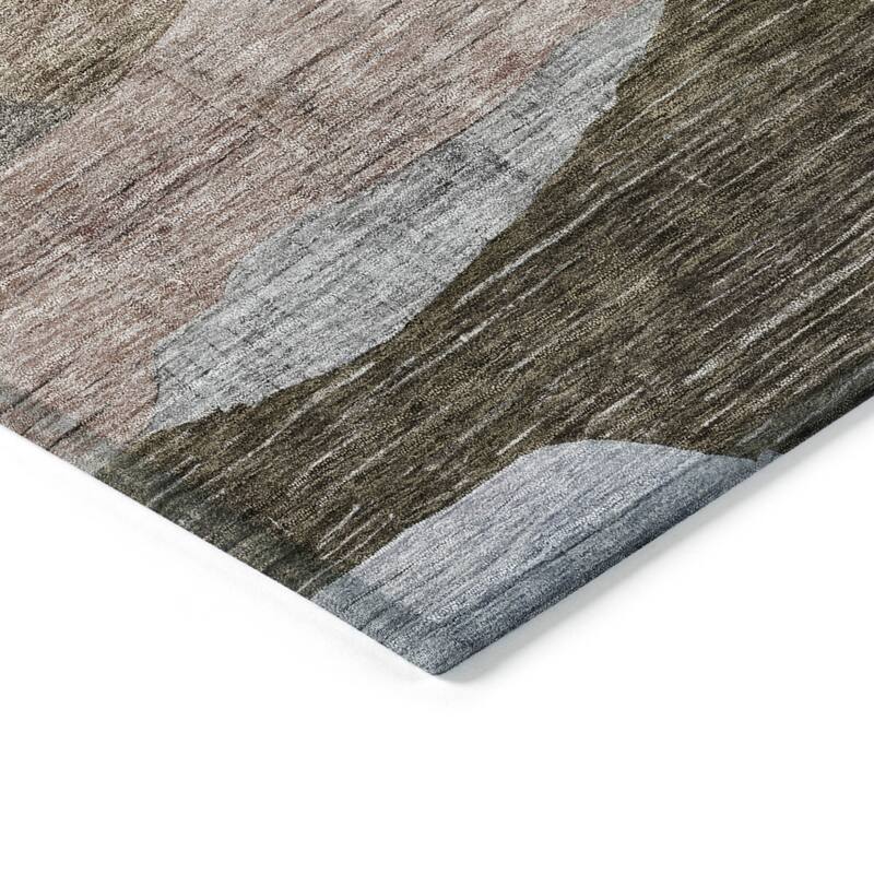 HomeRoots Abstract Transitional Rectangle Outdoor Rug