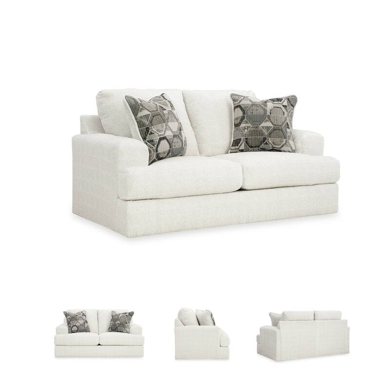 Signature Design by Ashley Karinne White Loveseat - 70"W x 41"D x 39"H