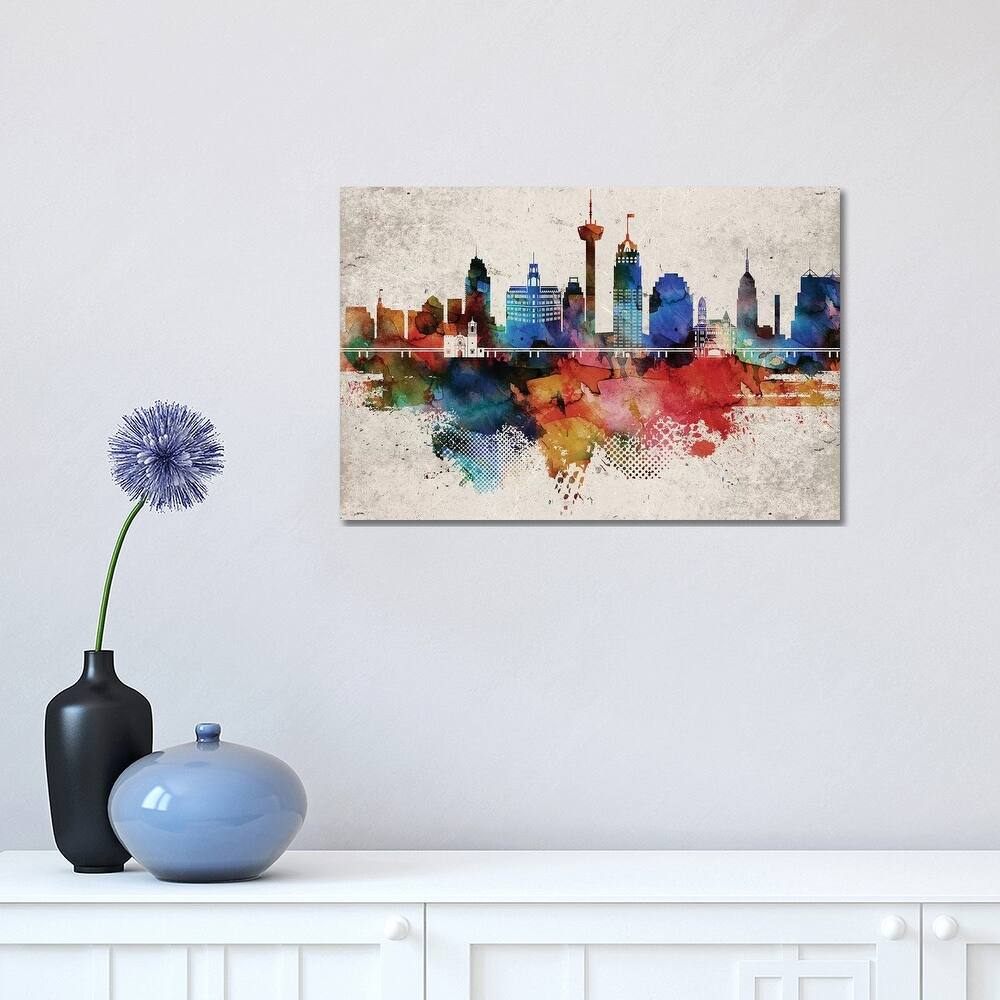 iCanvas "San Antonio Abstract" by WallDecorAddict Canvas Print