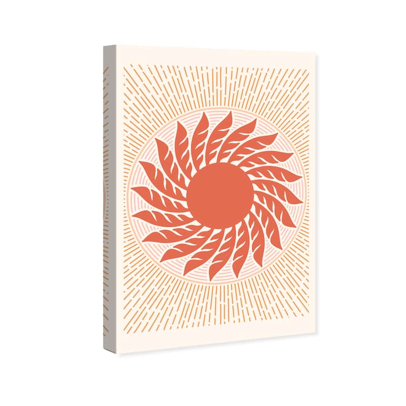 Wynwood Studio Canvas Astronomy and Space Sun in Movement Orange and Dark Orange Modern & Contemporary Wall Art Canvas Print