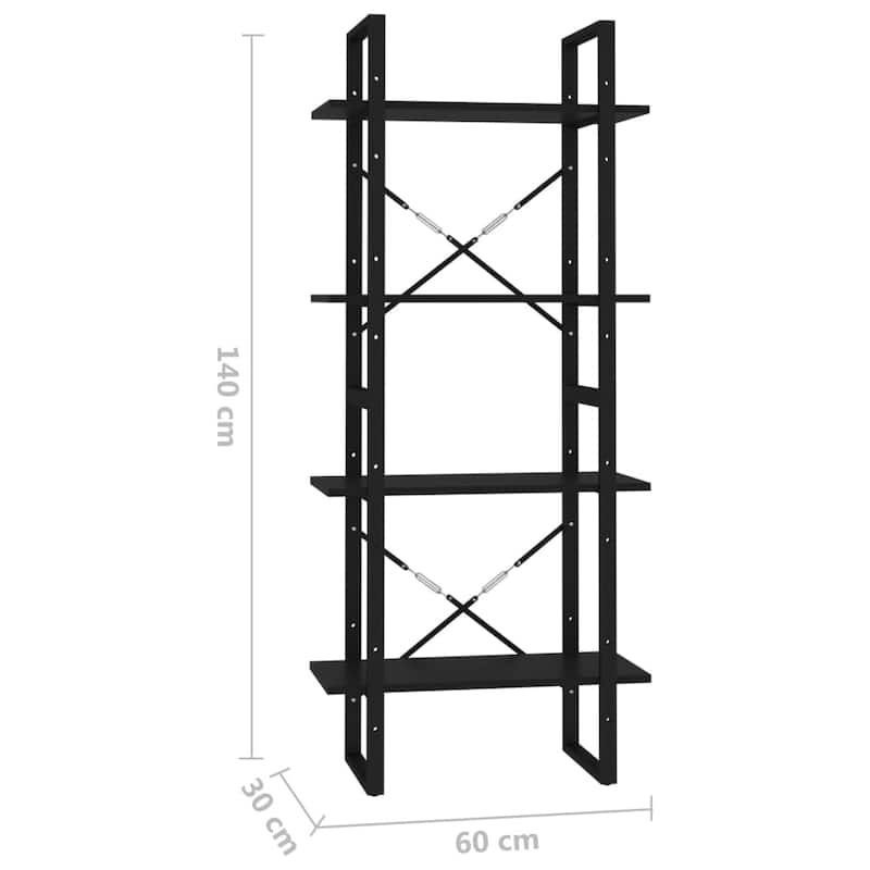 vidaXL Bookshelf Book Cabinet Shelving Unit for Living Room Engineered Wood
