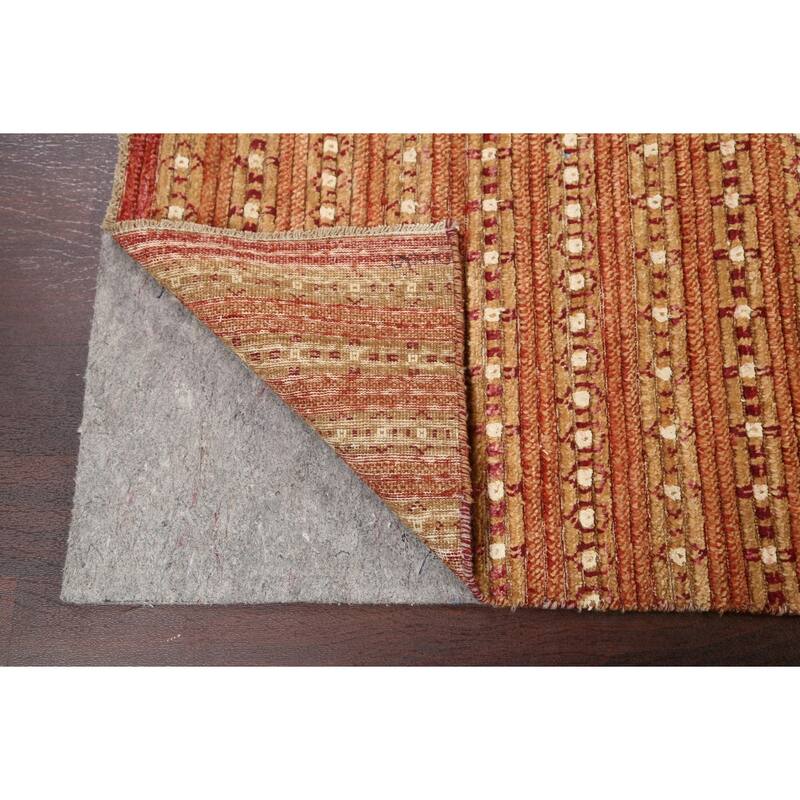 Striped Gabbeh Kashkoli Oriental Runner Rug Hand-knotted Wool Carpet - 2'9" x 8'1"