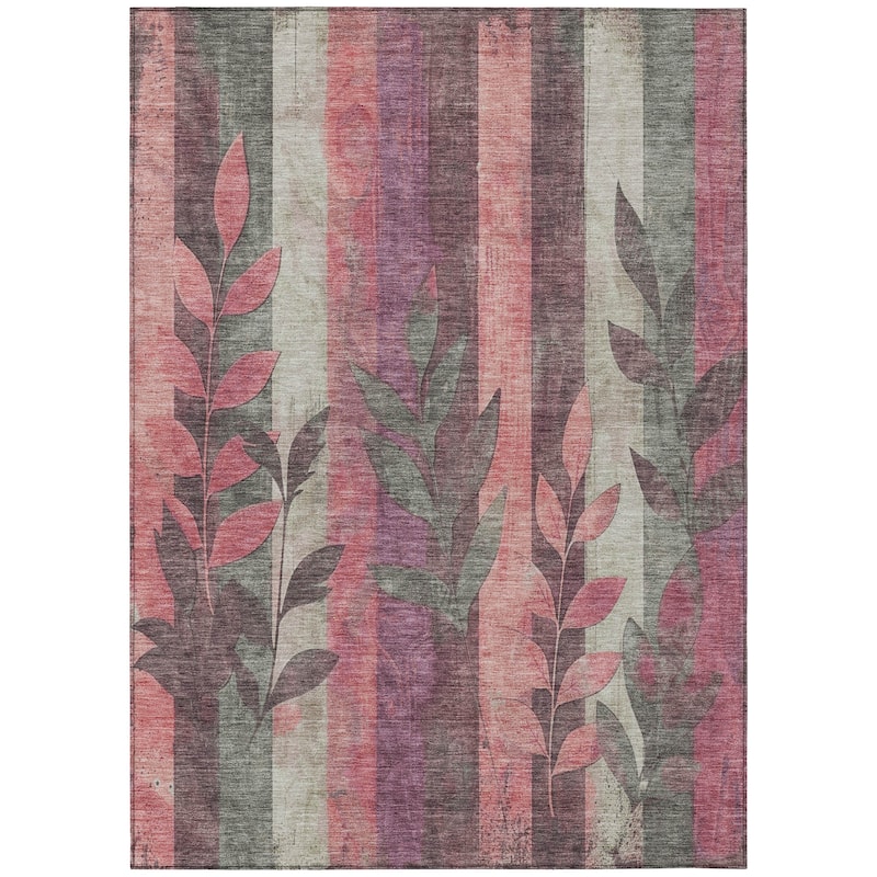 HomeRoots Floral Transitional Rectangle Outdoor Rug