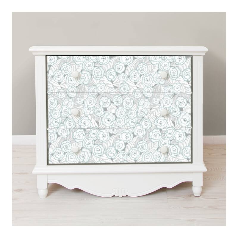 NuWallpaper Oopsie Daisy Grey Peel & Stick Wallpaper - 216in x 20.5in x 0.025in