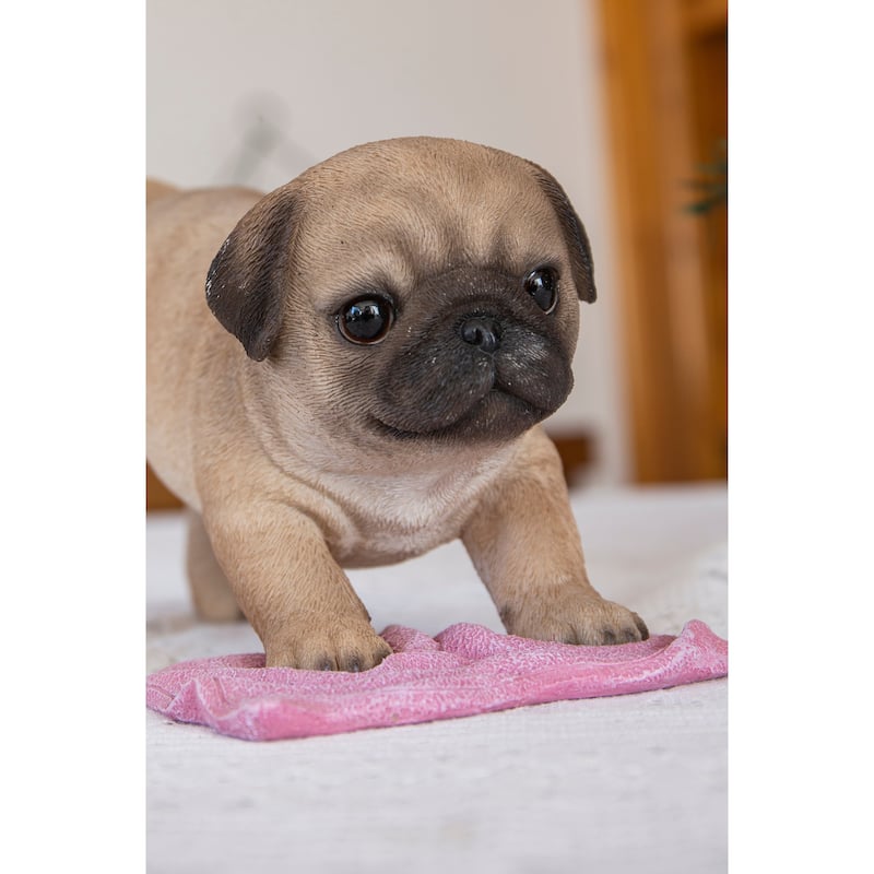Pug Mopping The Floor - Ultra Realistic Garden Statue