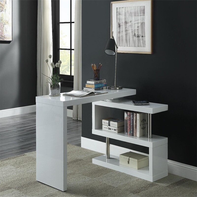 Gamache l deals shaped writing desk