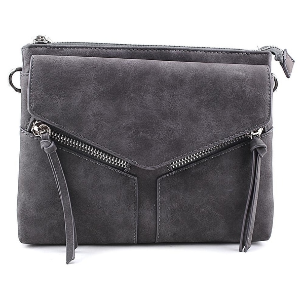 Violet Ray Leanna Envelope Crossbody Women Leather Messenger - Black