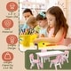 preview thumbnail 16 of 15, Qaba Kids Table and Chair Set with 4 Chairs, Adjustable Height, Easy to Clean Table Surface, for 1.5 - 5 Years Old