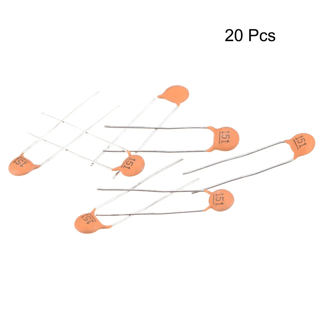 Pack of 50 uxcell Ceramic Capacitor Kit 50V 150PF Disc Capacitors for DIY Electronic Circuit Brick Red