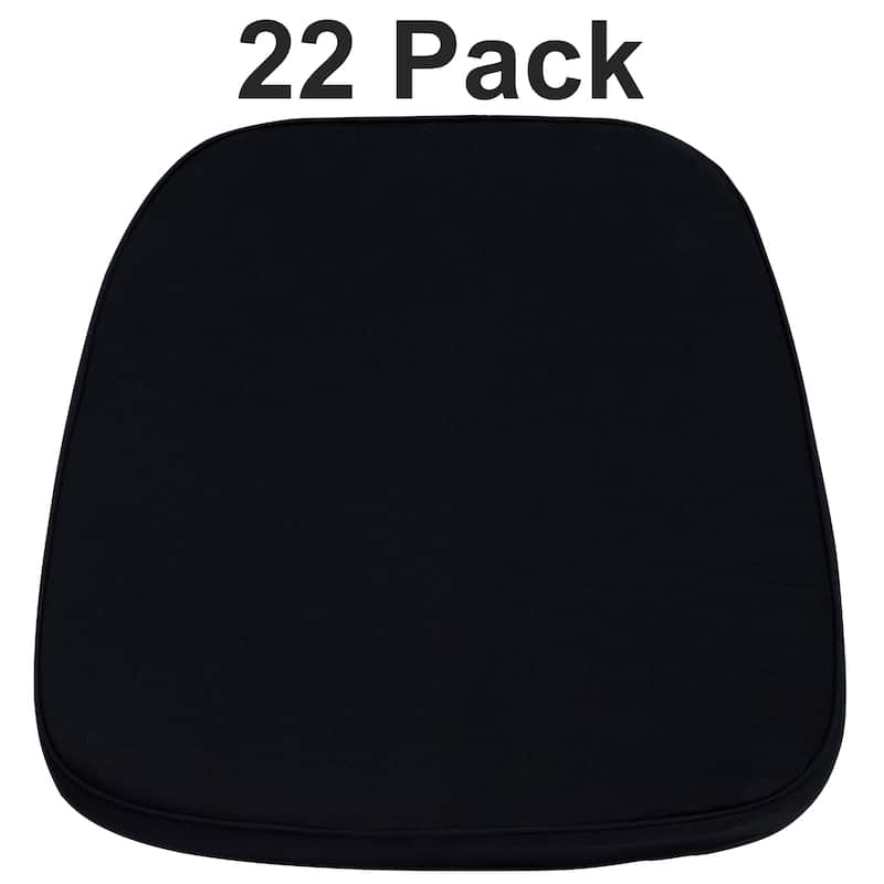 22 Pack Soft Fabric Chiavari Chair Cushion - Black
