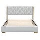 preview thumbnail 18 of 49, Full Size PU Upholstered Platform Bed with Modern Wooden Slat Support