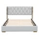 preview thumbnail 43 of 49, Upholstered Full Size Platform Bed with PU Leather and Wooden Slats