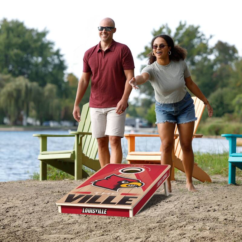 Louisville Cardinals NCAA 2x4 Professional Cornhole Board Set