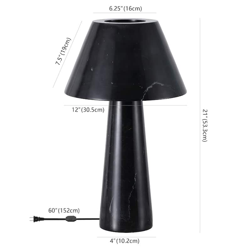 SAFAVIEH Couture Henrik Marble Table Lamp - 12"W x 12"D x 19"H