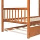 preview thumbnail 109 of 110, Creativity House Bed Twin/ Full Size Frame with Trundle for Boys Girls, Wood Platform Bed with Roof No Box Spring Needed