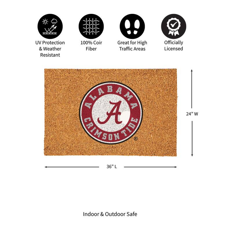 University of Alabama Full Color Indoor/Outdoor Coir Mat