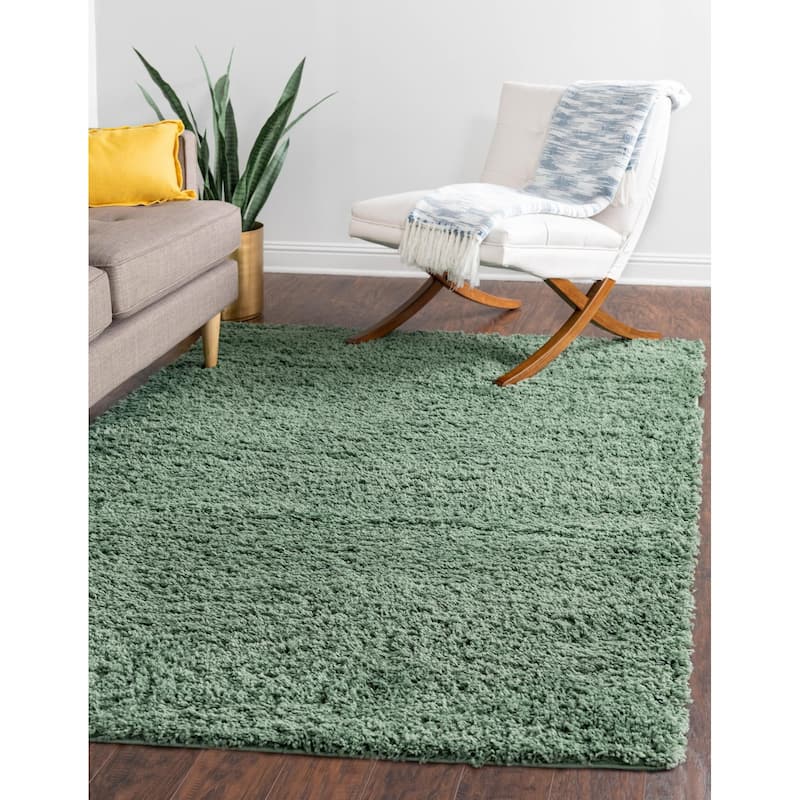 Shag Zester Collection Area Rug - Green - 9'x12'