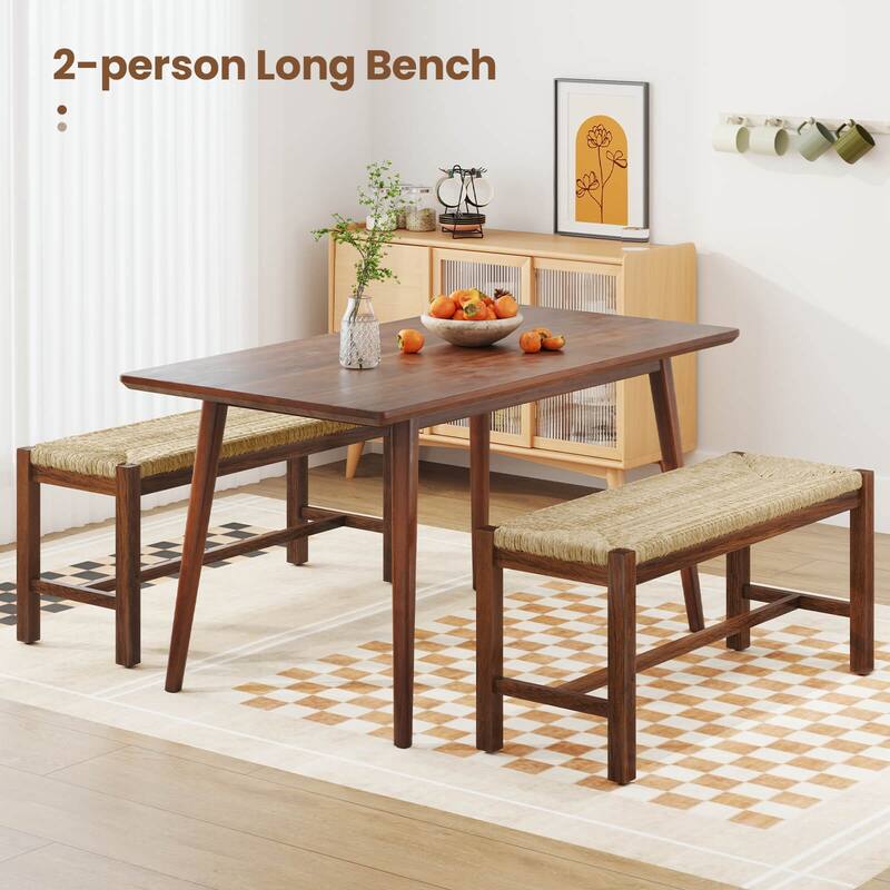 Costway 40" Long Wood Bench Indoor Dining Entryway End of Bed Bench - See Details