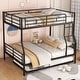 preview thumbnail 21 of 29, Full XL Over Queen Metal Bunk Bed with Trundle for Kids Teen Black