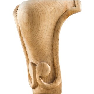 Hardware Resources Foot with Queen Anne Styling, 5"H x 3-1/2"W x