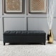 preview thumbnail 54 of 59, Ottilie Button-tufted Storage Ottoman Bench by Christopher Knight Home Dark Grey + Dark Brown